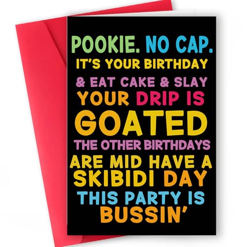 ICOOLYI Funny Gen Z Birthday Card Gift for Teens – 13th 14th 15th 16th 17th 18th 19th 20th 21st...