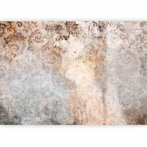 murando Carta da parati Ornament 250x175 cm Fotomurali in TNT Murale alla moda Decorazione da Muro XXL Poster Gigante Design Cameretta Carta per pareti beige Astratto su Effetto cemento f-A-10018-a-a