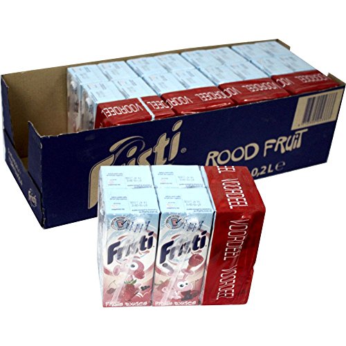 Fristi Joghurt-Drink, rote Früchte, 30 Trinkpäckchen á 200ml Karton Pack (Rood Fruit) Cover