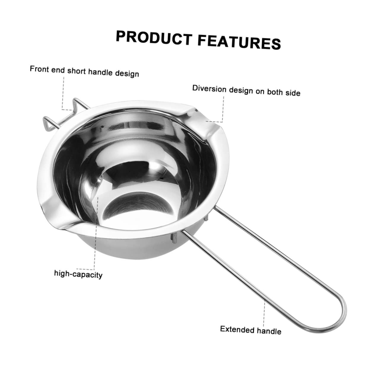 FUNOMOCYA Stainless Steel Melt Pan Double Melt Pot for Wax Melt Making Kit Practical Butter Melting Pot