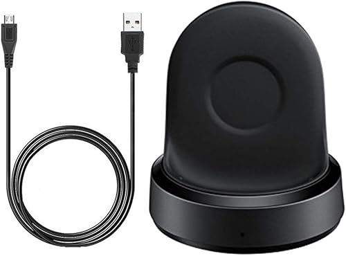 Kissmart Cargador para Gear Sport, Soporte de carga de repuesto para Samsung Gear Sport SM-R600 Smart Watch (negro)