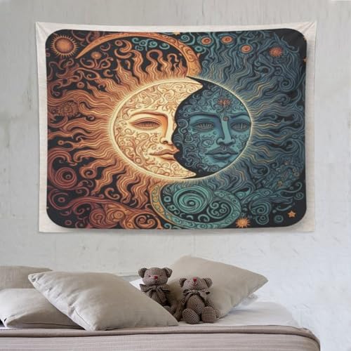 Tenture murale esthétique soleil et lune pour une ambiance cocooning