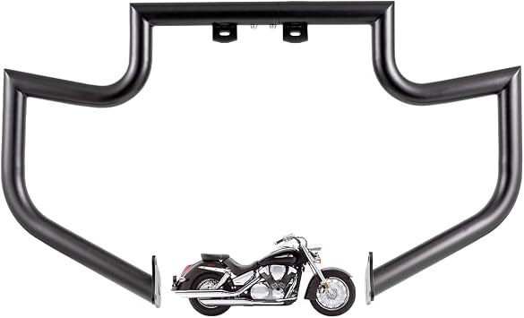 1.5" Fat Crash Bar Engine Guard Highway Freeway Bar for Honda VT1300 Interstate Sabre Stateline 1300 Black