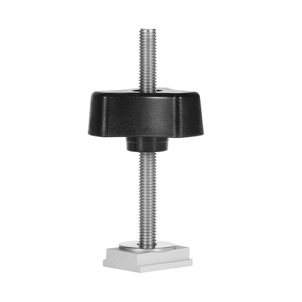 Samfox T Track Clamp Juego de collares de fijación de acción rápida de metal para T-Slot T-Track Woodworking (juego completo)