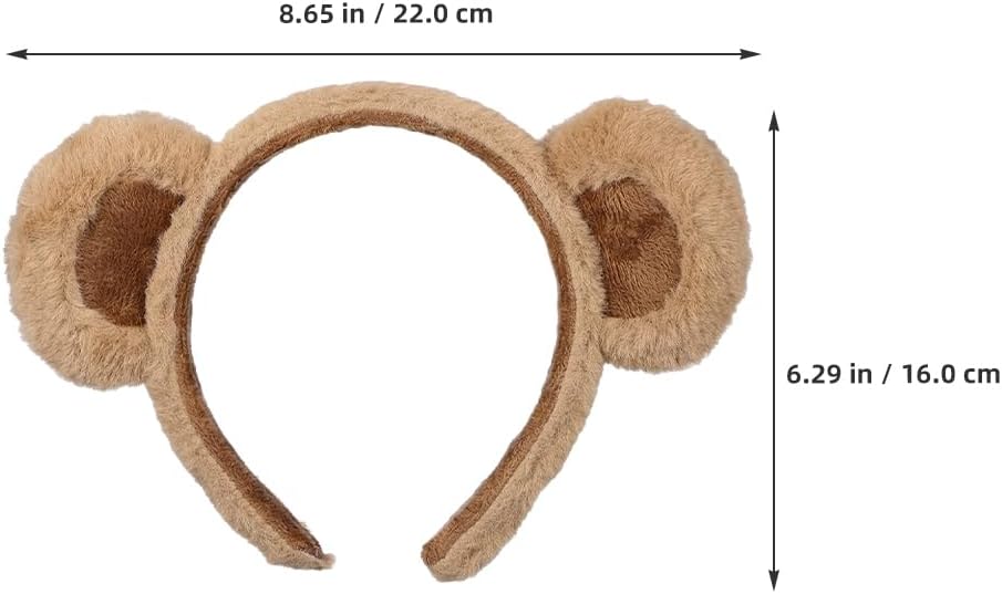 FRCOLOR 3 Pcs Bear Ears Headband Plush Fluffy Bear Hairband Animal Headwear Makeup Headband for Kids Adults Costume Party Cosplay Decoration - Image 2