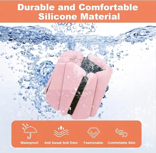 Image of Bodylastics Adjustable Ankle & Wrist Weights 4 lb Pair (2 lb Each) - Silicone, Sweat-Resistant for Arms & Legs - Perfect for Jogging, Walking, Physiotherapy, Cardio, Yoga & Strength Training