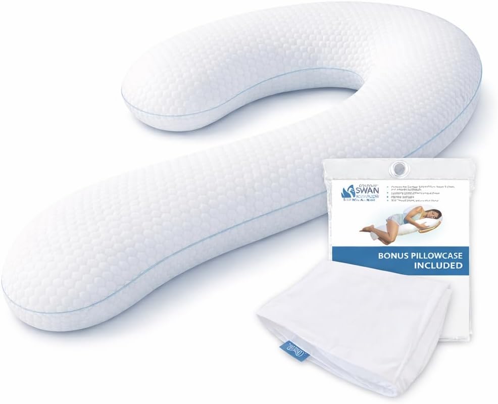 Swan Body Pillow w/Pillowcase Cool XL - As Seen on TV