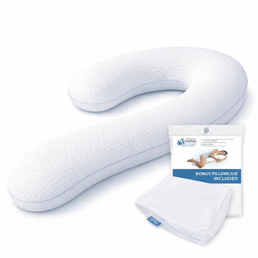 Contour Swan Body Pillow w/Pillowcase Cool XL - As Seen on TV