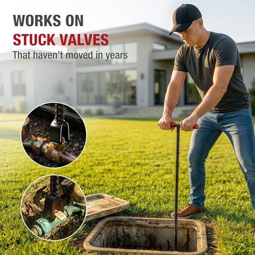 Image of HOMESTEAD 36 inch Water Meter Key - Steel T Handle, Water Key Shut Off Tool with U-shaped head
