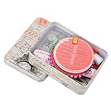 Kit cesto da cucito Il design della scatola di banda stagnata è perfetto, può ragionevolmente ricevere lo strumento che dopo l'uso, sicuro, portatile, pulito e altro, impedisce agli oggetti di legarsi insieme.