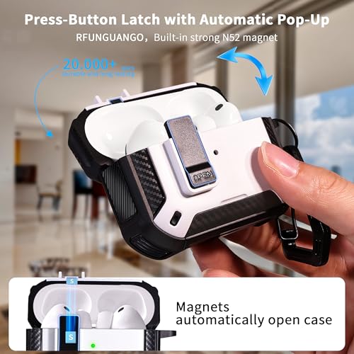 Image of AirPods Pro 3 Case with Safety Lock Phone Stand Magsafe, White