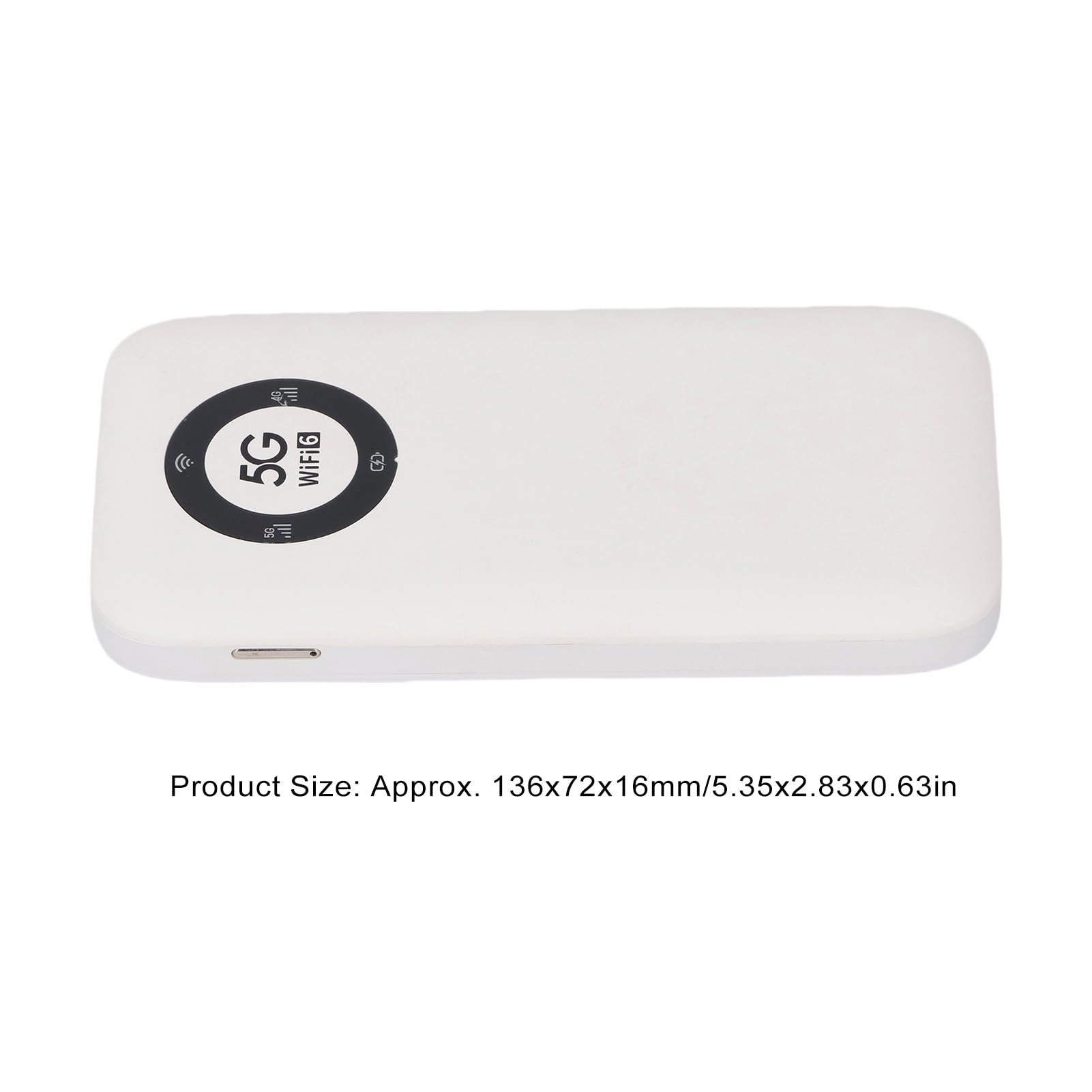 Generic Hotspot Mobile 5G Connessione Wireless Dual Band Batteria da 7100 MAh Slot per Scheda SIM Dispositivo WiFi Portatile per Console di Gioco in Viaggio (WHITE)
