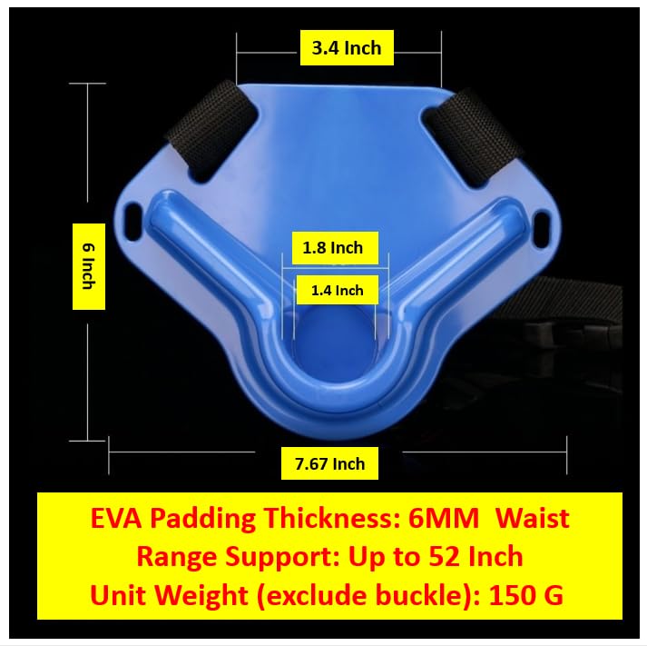 OYSTERBOY Fishing Fighting Rod Pole Holder with Adjustable Waist Gimbal Belt and EVA Foam Padding for Professional Fishermen (Red)