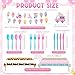 Domensi 214 Pcs Ice Cream Party Supplies for 30 Guests Includes Ice Cream Banner, Plates, Napkins, Cups, Tablecloths, Knives, Forks, Spoons for Girls Birthday Baby Shower Party Tableware Decoration
