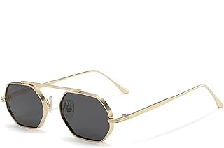 AUGEN Geometric Octagon Sunglasses for Men &amp; Women | UV400 Protection | Stylish Unisex Metal Frame Shades | Lightweight Gr...