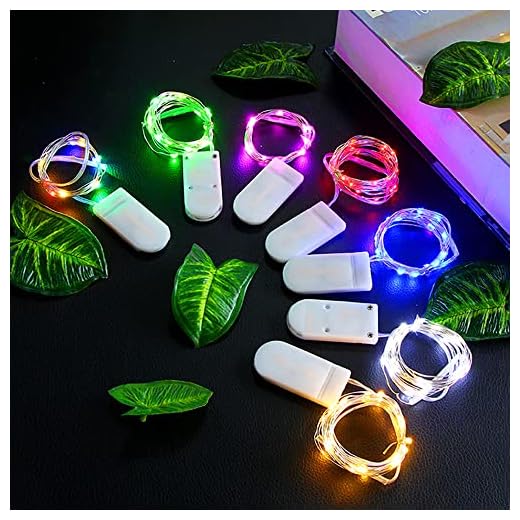 LED-ljusslinga med batteri, 2 stycken, 1 meter, 10 lysdioder, utomhus inomhus LED-ljusslinga för dekoration fest, trädgård, jul, halloween, vitt ljus