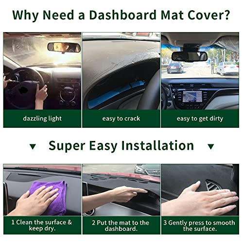 Lecart Dashboard Covers For Ford Explorer Accessories 2022 2021 2020 Center Console Cover Car Dash Board Sun Shield Mat Anti-Slip Protector Pad #TOP6