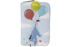 Disney Winnie the Pooh and Friends Floating Balloons Zip Around Wallet