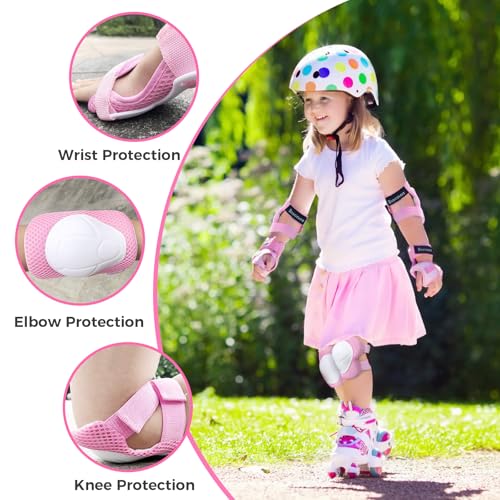 image for BOSONER Basic Kids Protective Gear: Kids Knee Pads and Elbow Pads with