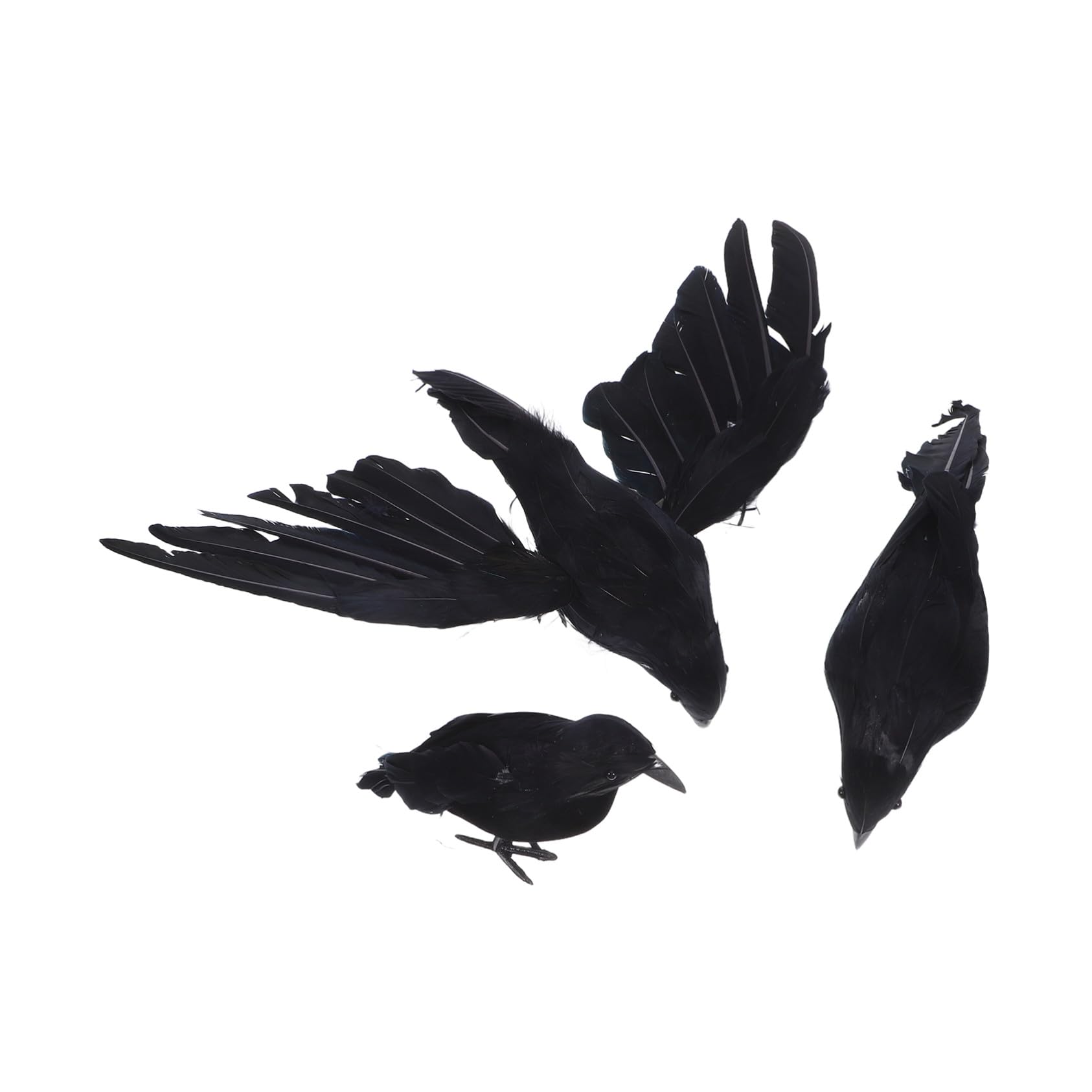 Corbeau noir décoratif pour animer votre table d'Halloween et les arbres du jardin