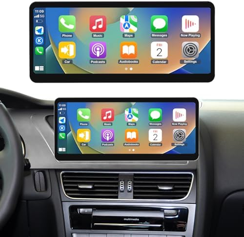 Road Top 12.3" CarPlay Screen for Audi A4 A5 with 3GMMI (2009-2015) | A4 A5 2009-2015 Year, Car Radio Stereo Multimedia Screen, Support Wireless Android Auto, Navigation, Mirrorlink