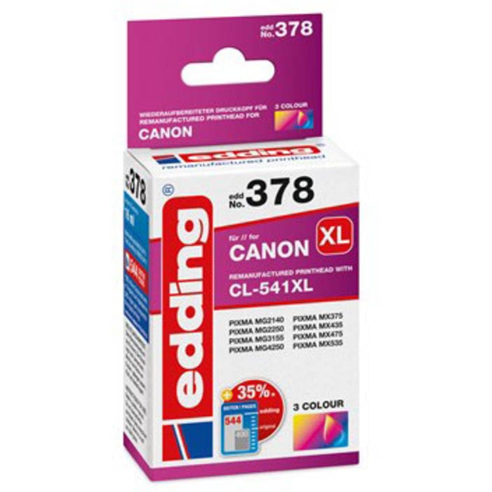 edding Tusz do drukarki EDD-378 - pojedynczy wkład - 3-kolorowy - 16 ml - zasięg 540 stron - zamiennik Canon CL-541XL