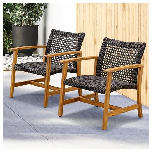 FSC Acacia Wood Club Chairs Set