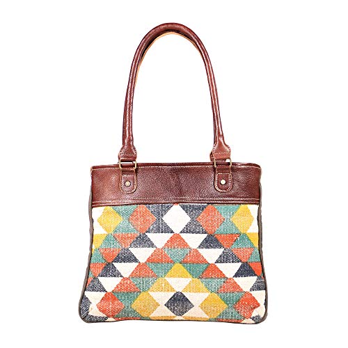Myra Bags Unwind Canvas, leather & Rug Small Bag S-1888