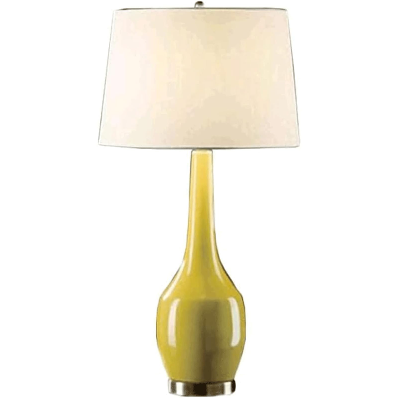SGKOMN Desk Lighting Long-Neck Ceramic Table Lamp Classica Simple Desk Lamp Elegant Bedside Lamps For Living Room Bedroom House Home Office Work Lamp-Yellow-68cm * 37cm