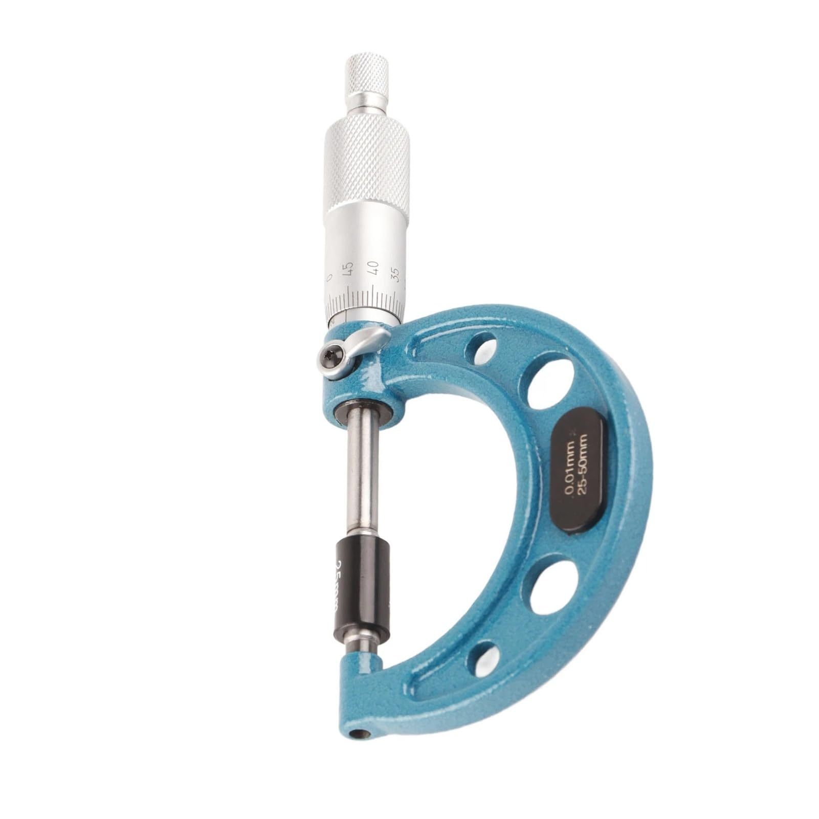 Micrómetro exterior de acero inoxidable, herramienta de medición de espesor con llave, calibre micrométrico de 0,01 mm Mide cualquier cosa(0-25mm)