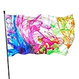 LAIUE Colour Abstract Paint Flowers Garden Flag 3x5ft Vivid Color for Inside/Outside Use | UV...