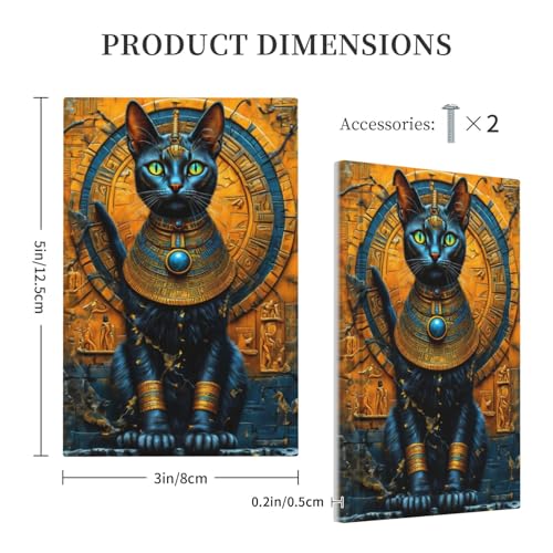 Decorative Switch Covers Plate Egyptian Black Cat Vintage Gold Decorated 1 Gang No Device Single Blank Outlet Covers Wall Plate Cover Light Switch Plate Faceplate for Home Decor