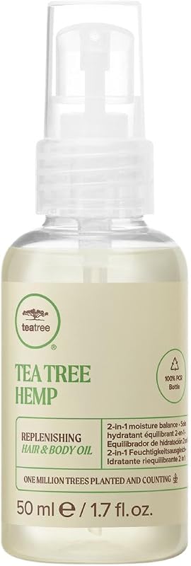 Tea Tree Hemp Replenishing Hair & Body Oil, 2-in-1 Moisture Balance, For All Hair Types, 1.7 fl. oz.