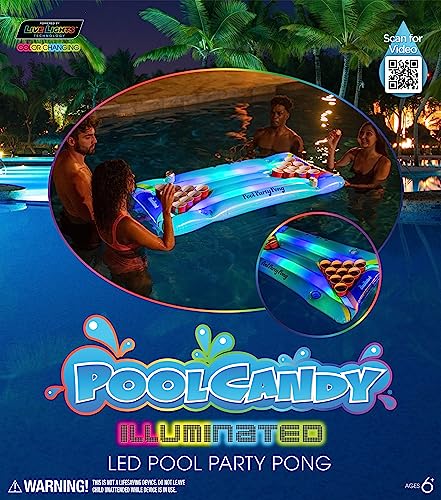 Poolcandy Inflatable Pool Party Pong Illuminated Led #TOP3