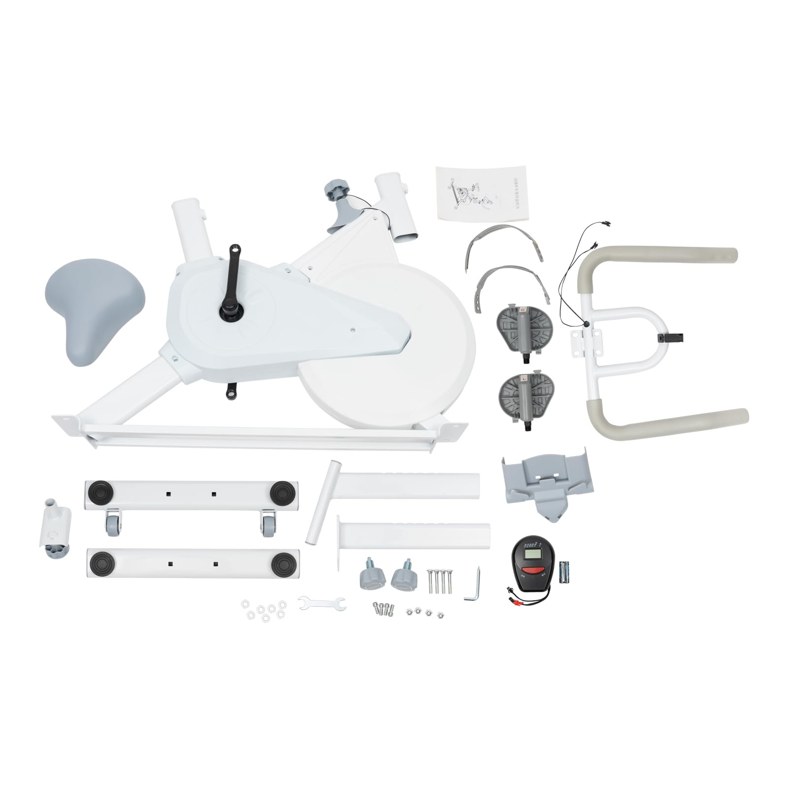 Cyclette con resistenza regolabile, volano silenzioso, con monitor LCD, supporto per tablet, per casa, fino a 80 kg