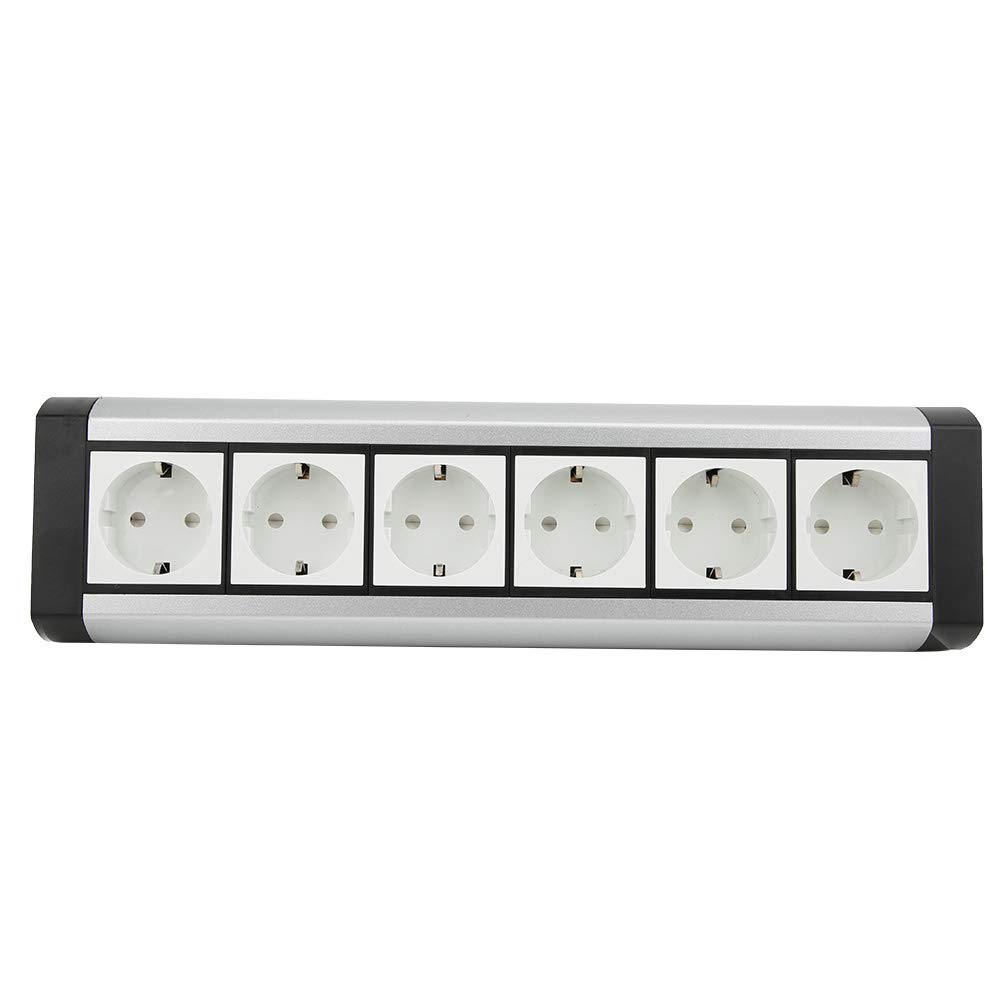 ViaGasaFamido Regleta de Aluminio, 5 o 6 Enchufes Estándar (6 Slot (Size: