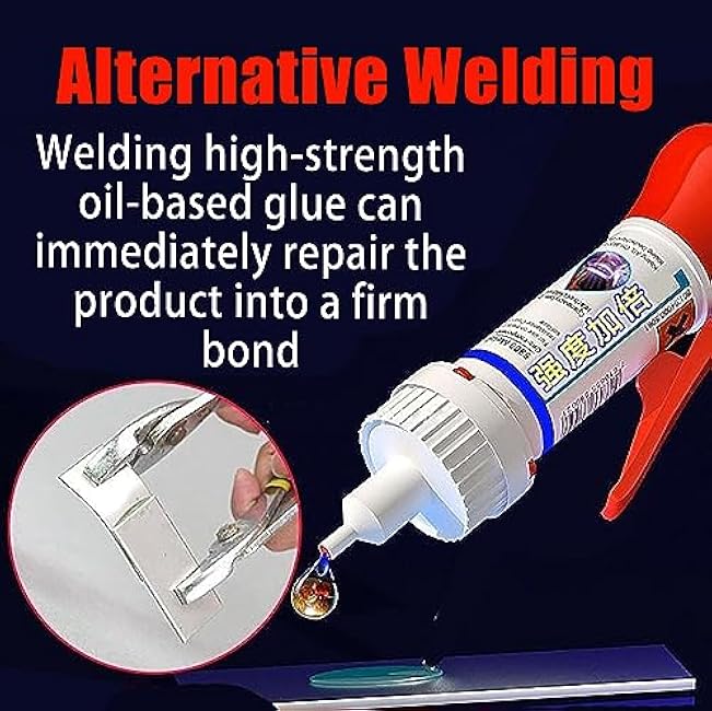 XIRUJNFD 5210 Powerful Solder Multi-Material Repair Adhesive, 5210 Met Oil Based Glue, Shoe Repair Glue, Multifunctional Welding High-Strength Oily Glue (1 Set)
