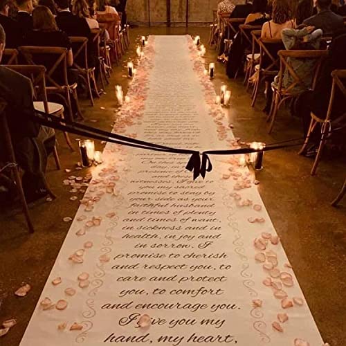 Victorystore Wedding Aisle Runner, 54 Inches Wide, Custom Long Aisle Runners, Full Bible Verse, Vows Or Message And A Custom Photo (10 Feet Long) #TOP6
