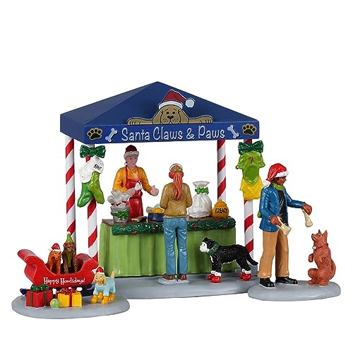 Lemax 23606 Santa Claws & Paws figurines de Noël pour retrouver la magie de l'enfance