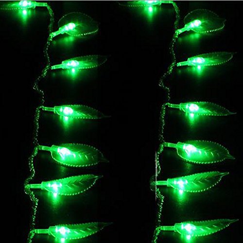 Dreamworth Green Leaf String Lights,8Ft /2.5M 20Leds Battery Operated Green Leaf Fairy Lights With Remote Controller,Perfect For Christmas Bedroom And Decoration Courtyard Park Lighting #TOP4