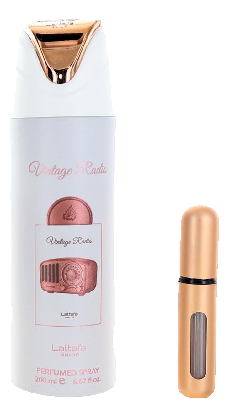 Lattafa Pride Vintage Radio 3-Piece Gift Sets – Long Lasting Arabian Perfume For Men – Eau De Parfum & Perfumed Spray – Perfume Men With Amber, Smoky Woods & Vanilla Notes - Premium Gift Box - Image 3