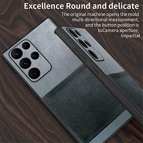 Housse cuir Samsung Galaxy S22 Plus coque mince gris 5G