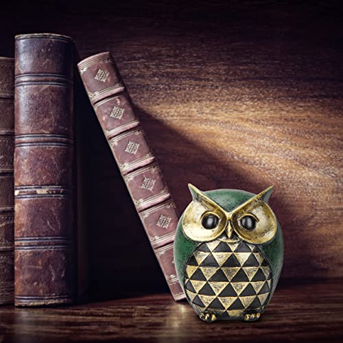 Leekung Owl Statue for Home Decor Accents,Owl Decor for Modern Bathroom Bookshelf Bedroom Mantle Living Room Home Office TV Stand Shelf Boho Decorations,Retro Decor Small Bird Items Gift for Women - Image 5