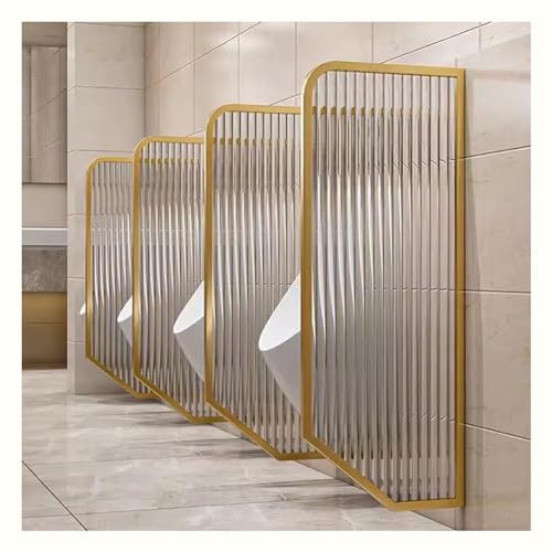 Cloison pour urinoir design en inox brossé et verre de sécurité opaque