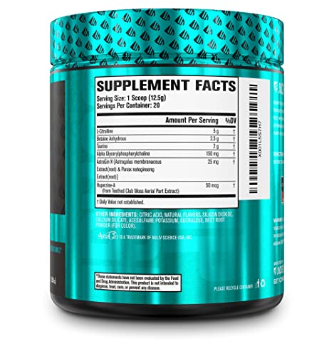 Pumpsurge Caffeine Free Preworkout For Men & Women - Stim Free Pre Workout Powder, Nitric Oxide Pump Pre Workout, & Nootropic Supplement - Intense Pumps, Laser Focus - 20 Servings, Cherry Limeade #TOP2