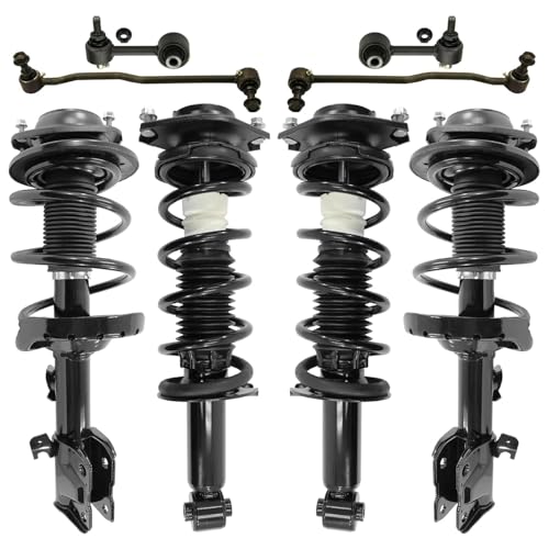 Image of Detroit Axle - 8pc Struts Suspension Kit for 2015 2016 2017 Subaru Legacy, 4 Struts with Coil Spring Assembly 4 Sway Bar End Links Front and Rear Replacement