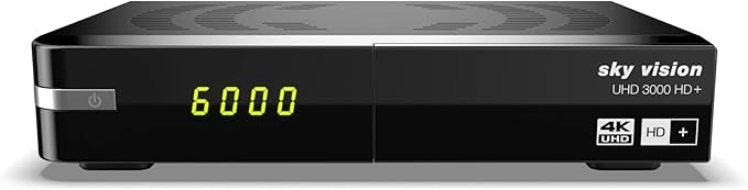 sky vision UHD 3000 HD  Récepteur Satellite numérique UHD (4K UHD, HDTV, DVB-S2, HDMI, USB 3.0 ...