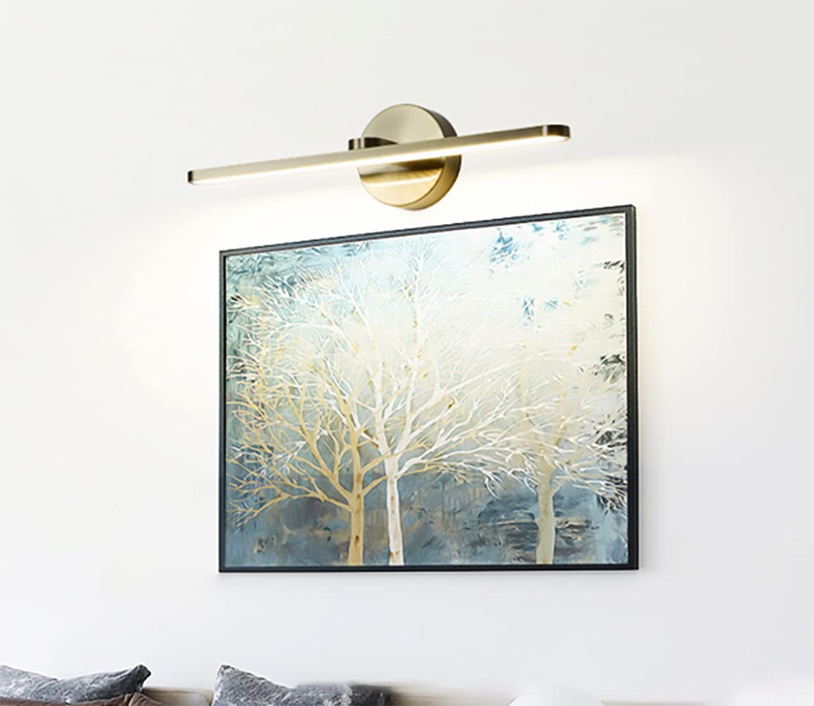 Grüne-Bronze Spiegelleuchte LED 14W Neutrales Licht 4500K Spiegellampe Bad-Beleuchtung Flimmerfrei Wandlampe Aluminium & Acryl für Leselicht Badezimmer Küche Kabinett Wandbild Bilderlampe