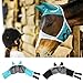 2025 New Horse Fly Mask, Pony Fly Mask with Cover Uv Protection, Adjustable Knit Fabric and Mesh Breathable Design Large Eye Space Standard Comfortable Fit for All Horses ﻿ (Black, L)