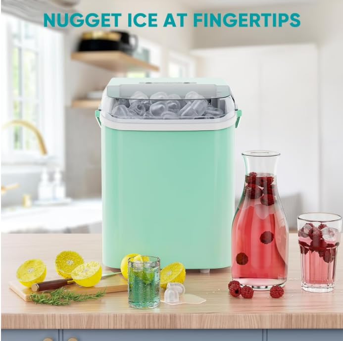 Máquina para hacer hielo portátil, 26 lb/24h, 2 tamaños cubos miniatura 2